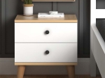 ΚΟΜΟΔΙΝΟ LUCE MEGAPAP ΑΠΟ ΜΕΛΑΜΙΝΗ ΧΡΩΜΑ ΛΕΥΚΟ - OAK 45X35X47ΕΚ.