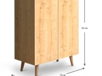 ΠΑΠΟΥΤΣΟΘΗΚΗ ΜΕΛΑΜΙΝΗΣ LUCE MEGAPAP 12 ΖΕΥΓΩΝ ΧΡΩΜΑ OAK 70X35X85ΕΚ.