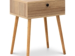 ΚΟΜΟΔΙΝΟ PAULINE MEGAPAP ΜΕΛΑΜΙΝΗΣ ΧΡΩΜΑ PINE OAK 45X35X61ΕΚ.