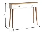 ΚΟΝΣΟΛΑ ΜΕΛΑΜΙΝΗΣ ALIS MEGAPAP ΧΡΩΜΑ PINE WHITE 110X29X88ΕΚ.