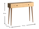 ΚΟΝΣΟΛΑ ΜΕΛΑΜΙΝΗΣ ALIS MEGAPAP ΧΡΩΜΑ OAK 110X29X88ΕΚ.