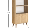 ΒΙΒΛΙΟΘΗΚΗ ΜΕΛΑΜΙΝΗΣ CUBE MEGAPAP ΧΡΩΜΑ OAK 60X24X110ΕΚ.