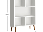 ΒΙΒΛΙΟΘΗΚΗ ΜΕΛΑΜΙΝΗΣ CUBE MEGAPAP ΧΡΩΜΑ ΛΕΥΚΟ 80X24X100ΕΚ.
