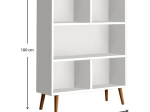 ΒΙΒΛΙΟΘΗΚΗ ΜΕΛΑΜΙΝΗΣ CUBE MEGAPAP ΧΡΩΜΑ ΛΕΥΚΟ 80X24X100ΕΚ.