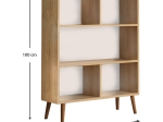 ΒΙΒΛΙΟΘΗΚΗ ΜΕΛΑΜΙΝΗΣ CUBE MEGAPAP ΧΡΩΜΑ OAK 80X24X100ΕΚ.