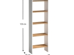 ΒΙΒΛΙΟΘΗΚΗ ΜΕΛΑΜΙΝΗΣ FLORA MEGAPAP ΧΡΩΜΑ WHITE PINE 52X25X158ΕΚ.