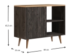 ΚΟΝΣΟΛΑ - ΜΠΟΥΦΕΣ ΜΕΛΑΜΙΝΗΣ LUCE MEGAPAP ΧΡΩΜΑ INDUSTRIAL GREY - OAK 80X35X66ΕΚ.