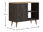 ΚΟΝΣΟΛΑ - ΜΠΟΥΦΕΣ ΜΕΛΑΜΙΝΗΣ LUCE MEGAPAP ΧΡΩΜΑ INDUSTRIAL GREY - OAK 80X35X66ΕΚ.