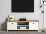 ΕΠΙΠΛΟ ΤΗΛΕΟΡΑΣΗΣ CUBE MEGAPAP ΑΠΟ ΜΕΛΑΜΙΝΗ ΧΡΩΜΑ PINE - WHITE 120X30X40ΕΚ.