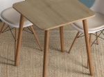 ΤΡΑΠΕΖΙ KARE MEGAPAP ΑΠΟ ΜΕΛΑΜΙΝΗ ΧΡΩΜΑ OAK 70X70X72ΕΚ.