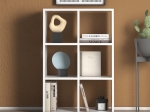 ΒΙΒΛΙΟΘΗΚΗ CUBE MEGAPAP ΑΠΟ ΜΕΛΑΜΙΝΗ ΧΡΩΜΑ ΛΕΥΚΟ 73,5X34X109ΕΚ.