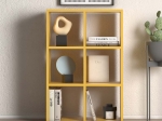 ΒΙΒΛΙΟΘΗΚΗ CUBE MEGAPAP ΑΠΟ ΜΕΛΑΜΙΝΗ ΧΡΩΜΑ ΚΙΤΡΙΝΟ 73,5X34X109ΕΚ.