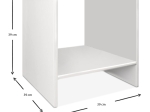 ΚΟΜΟΔΙΝΟ PAVIA MEGAPAP ΑΠΟ ΜΕΛΑΜΙΝΗ ΧΡΩΜΑ ΛΕΥΚΟ 39X39X39ΕΚ.