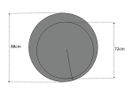 ΚΑΘΡΕΦΤΗΣ ΤΟΙΧΟΥ MOON MEGAPAP ΧΡΩΜΑ ΓΚΡΙ 88X88X2,2ΕΚ.