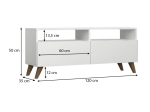 ΕΠΙΠΛΟ ΤΗΛΕΟΡΑΣΗΣ INCI MEGAPAP ΧΡΩΜΑ ΛΕΥΚΟ 120X35X50ΕΚ.