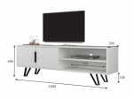 ΕΠΙΠΛΟ ΤΗΛΕΟΡΑΣΗΣ FOOT MEGAPAP ΧΡΩΜΑ ΛΕΥΚΟ 160X35X49ΕΚ.