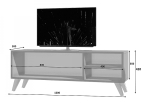 ΕΠΙΠΛΟ ΤΗΛΕΟΡΑΣΗΣ SPACE MEGAPAP ΧΡΩΜΑ ΛΕΥΚΟ 120X35X42ΕΚ.