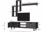 ΣΥΝΘΕΣΗ ΤΗΛΕΟΡΑΣΗΣ LONSA MEGAPAP ΧΡΩΜΑ ΓΚΡΙ 160X35X40ΕΚ.