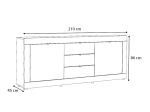ΜΠΟΥΦΕΣ OCEAN MEGAPAP ΧΡΩΜΑ ΛΕΥΚΟ 210X45X86ΕΚ.