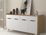 ΜΠΟΥΦΕΣ ΜΕΛΑΜΙΝΗΣ SILA MEGAPAP ΧΡΩΜΑ ΛΕΥΚΟ - SONOMA 140X45X72ΕΚ.