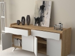 ΜΠΟΥΦΕΣ ΜΕΛΑΜΙΝΗΣ SILA MEGAPAP ΧΡΩΜΑ ΛΕΥΚΟ - SONOMA 140X45X72ΕΚ.