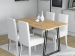ΤΡΑΠΕΖΙ GABLE MEGAPAP ΧΡΩΜΑ ΦΥΣΙΚΟ ΟΞΙΑΣ - ΑΝΘΡΑΚΙ 140X80X76ΕΚ.
