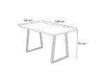 ΤΡΑΠΕΖΙ GABLE MEGAPAP ΧΡΩΜΑ ΦΥΣΙΚΟ ΟΞΙΑΣ - ΑΝΘΡΑΚΙ 140X80X76ΕΚ.