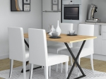 ΤΡΑΠΕΖΙ BETTE MEGAPAP ΧΡΩΜΑ ΦΥΣΙΚΟ ΟΞΙΑΣ - ΑΝΘΡΑΚΙ 140X80X76ΕΚ.
