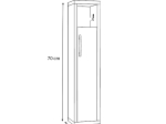 ΣΤΗΛΗ ΜΠΑΝΙΟΥ ΜΕΛΑΜΙΝΗΣ MURRAY MEGAPAP ΧΡΩΜΑ ΑΝΘΡΑΚΙ 16X14X70ΕΚ.