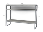 ΚΟΝΣΟΛΑ NEW SMART MEGAPAP ΜΕΤΑΛΛΙΚΗ - ΜΕΛΑΜΙΝΗΣ ΧΡΩΜΑ OAK 120X33X90ΕΚ.