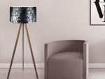 ΦΩΤΙΣΤΙΚΟ ΔΑΠΕΔΟΥ ROSLING MEGAPAP MDF/ΥΦΑΣΜΑ PVC ΧΡΩΜΑ ΚΑΡΥΔΙ/ΜΑΥΡΟ FLORAL 38X21X140ΕΚ.