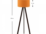 ΦΩΤΙΣΤΙΚΟ ΔΑΠΕΔΟΥ ROSLING MEGAPAP MDF/ΥΦΑΣΜΑ PVC ΧΡΩΜΑ ΜΑΥΡΟ/ΠΟΡΤΟΚΑΛΙ 38X21X140ΕΚ.