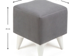 ΣΚΑΜΠΩ LIAM MEGAPAP ΥΦΑΣΜΑΤΙΝΟ ΧΡΩΜΑ ΓΚΡΙ 35X35X43ΕΚ.