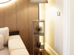 ΦΩΤΙΣΤΙΚΟ ΔΑΠΕΔΟΥ LAUNO MEGAPAP ΥΦΑΣΜΑΤΙΝΟ PVC/MDF ΧΡΩΜΑ ΜΠΕΖ/ΚΑΡΥΔΙ 38X38X150ΕΚ.
