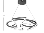 ΦΩΤΙΣΤΙΚΟ ΟΡΟΦΗΣ LED LECH MEGAPAP ΜΕΤΑΛΛΙΚΟ ΧΡΩΜΑ ΜΑΥΡΟ 53X53X73ΕΚ.