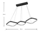 ΦΩΤΙΣΤΙΚΟ ΟΡΟΦΗΣ LED EUGENE MEGAPAP ΜΕΤΑΛΛΙΚΟ ΧΡΩΜΑ ΜΑΥΡΟ 90X32X36ΕΚ.