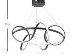 ΦΩΤΙΣΤΙΚΟ ΟΡΟΦΗΣ LED ONDE MEGAPAP ΜΕΤΑΛΛΙΚΟ ΧΡΩΜΑ ΜΑΥΡΟ Φ55X80ΕΚ.