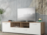 ΕΠΙΠΛΟ ΤΗΛΕΟΡΑΣΗΣ LENNOX MEGAPAP ΑΠΟ ΜΕΛΑΜΙΝΗ ΧΡΩΜΑ HONEY OAK - ΛΕΥΚΟ 180X41X45ΕΚ.