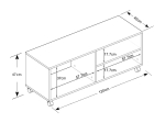ΕΠΙΠΛΟ ΤΗΛΕΟΡΑΣΗΣ SABRINA MEGAPAP ΑΠΟ ΜΕΛΑΜΙΝΗ ΧΡΩΜΑ URBAN OAK 120X40X47ΕΚ.