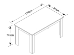 ΤΡΑΠΕΖΙ TITO MEGAPAP ΜΕΛΑΜΙΝΗΣ ΧΡΩΜΑ WENGE 138X80X74ΕΚ.
