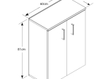 ΠΑΠΟΥΤΣΟΘΗΚΗ ΜΕΛΑΜΙΝΗΣ VICO MEGAPAP ΧΡΩΜΑ ΓΚΡΙ OAK 60X33X81ΕΚ.
