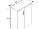 ΠΑΠΟΥΤΣΟΘΗΚΗ ΜΕΛΑΜΙΝΗΣ VICO MEGAPAP ΧΡΩΜΑ WENGE 60X33X81ΕΚ.