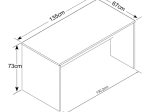 ΓΡΑΦΕΙΟ ΜΕΛΑΜΙΝΗΣ CARMINE MEGAPAP ΧΡΩΜΑ ΑΝΘΡΑΚΙ 135X67X74ΕΚ.