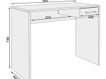ΓΡΑΦΕΙΟ ΜΕΛΑΜΙΝΗΣ RAVELLO MEGAPAP ΧΡΩΜΑ ΛΕΥΚΟ 90X45X74ΕΚ.