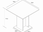 ΤΡΑΠΕΖΙ CLEMENT MEGAPAP ΑΠΟ ΜΕΛΑΜΙΝΗ ΧΡΩΜΑ URBAN OAK 79X79X77ΕΚ.