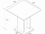 ΤΡΑΠΕΖΙ CLEMENT MEGAPAP ΑΠΟ ΜΕΛΑΜΙΝΗ ΧΡΩΜΑ URBAN OAK 79X79X77ΕΚ.