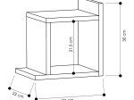 ΡΑΦΙΕΡΑ ΤΟΙΧΟΥ BOX MEGAPAP ΜΕΛΑΜΙΝΗΣ ΧΡΩΜΑ ΛΕΥΚΟ 30X22X30ΕΚ.