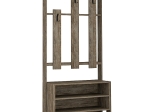ΕΠΙΠΛΟ ΕΙΣΟΔΟΥ CHESTER MEGAPAP ΑΠΟ ΜΕΛΑΜΙΝΗ ΧΡΩΜΑ DARK COFFEE 90X36X180ΕΚ.