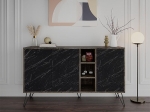 ΜΠΟΥΦΕΣ CLARA MEGAPAP ΧΡΩΜΑ DARK COFFEE - ΜΑΥΡΟ ΕΦΕ ΜΑΡΜΑΡΟΥ 142X35,6X83ΕΚ.