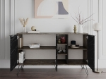ΜΠΟΥΦΕΣ CLARA MEGAPAP ΧΡΩΜΑ DARK COFFEE - ΜΑΥΡΟ ΕΦΕ ΜΑΡΜΑΡΟΥ 142X35,6X83ΕΚ.